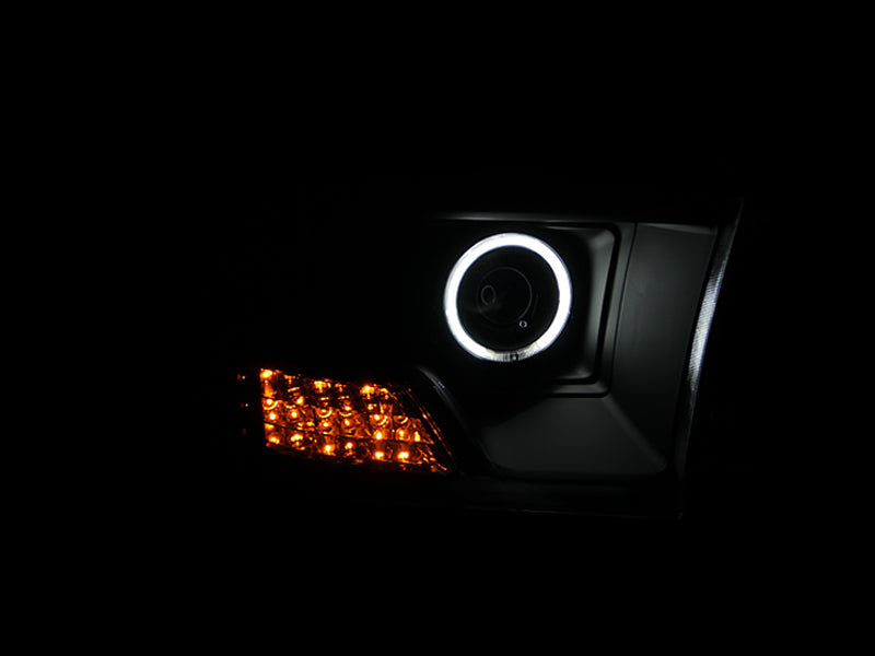 ANZO 111159 2009-2015 Dodge RAM 1500 Projector Headlights w/ Halo Black (CCFL)