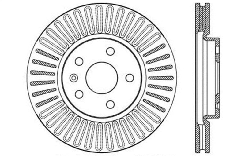 Stoptech 127.62120L StopTech Slotted & Drilled Sport Brake Rotor