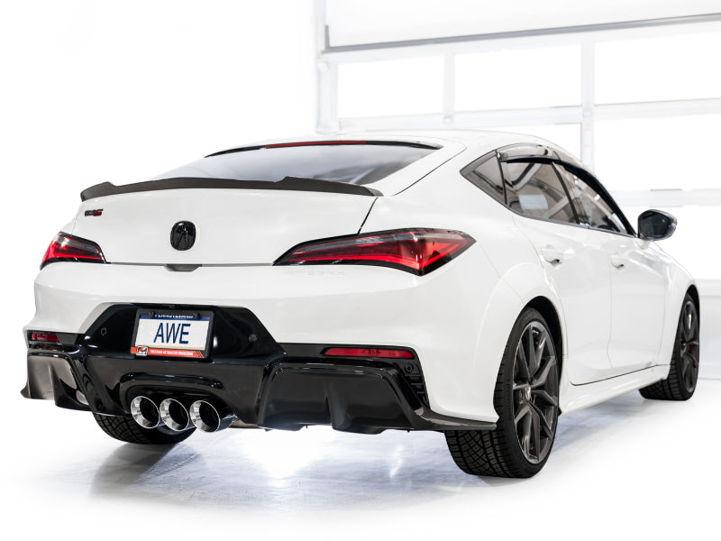 AWE Tuning 3015-52335 2024 Acura Integra Type S DE5 FWD Touring Edition Exhaust w/ Triple Chrome Silver Tips