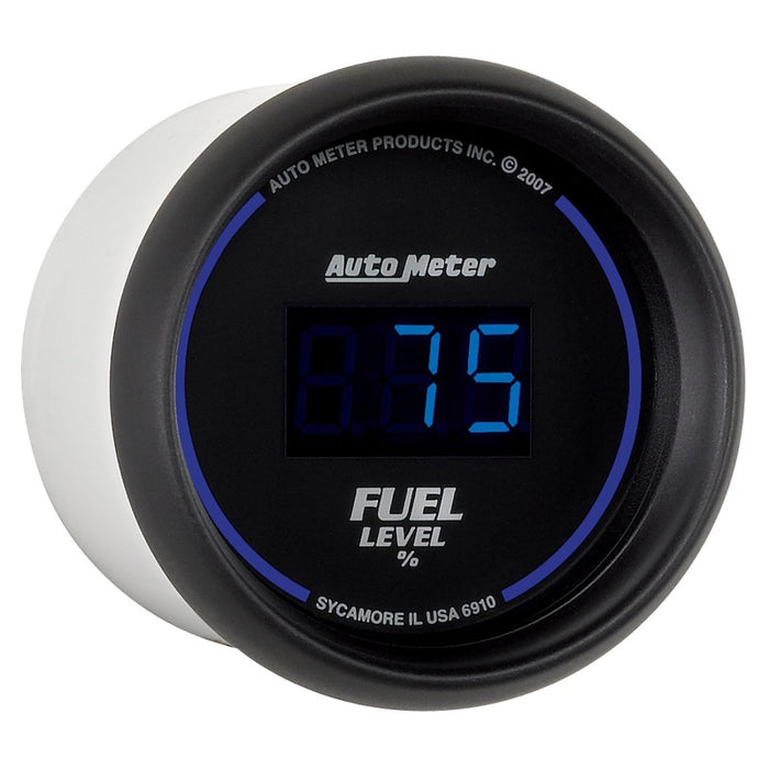 AutoMeter 6910 Autometer Cobalt Digital 52.4mm Black Programmable Empty-Full Range Fuel Level Gauge