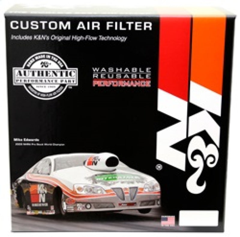K&N Engineering 60-1290 K&N 14in Red Custom Air Cleaner Assembly - 5.125in ID x 14in OD x 3.75in H x 1.25in Drop Base