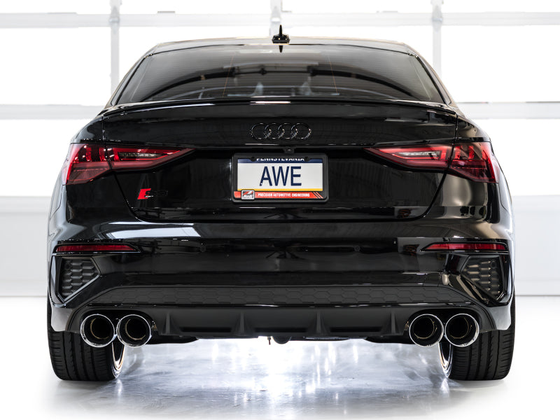 AWE Tuning 3015-42897 AWE 22-24 Audi 8Y S3 Touring Edition Exhaust - Chrome Silver Tips