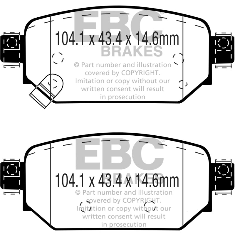 EBC DP33081C 2017+ Mazda 3 2.0L Redstuff Rear Brake Pads