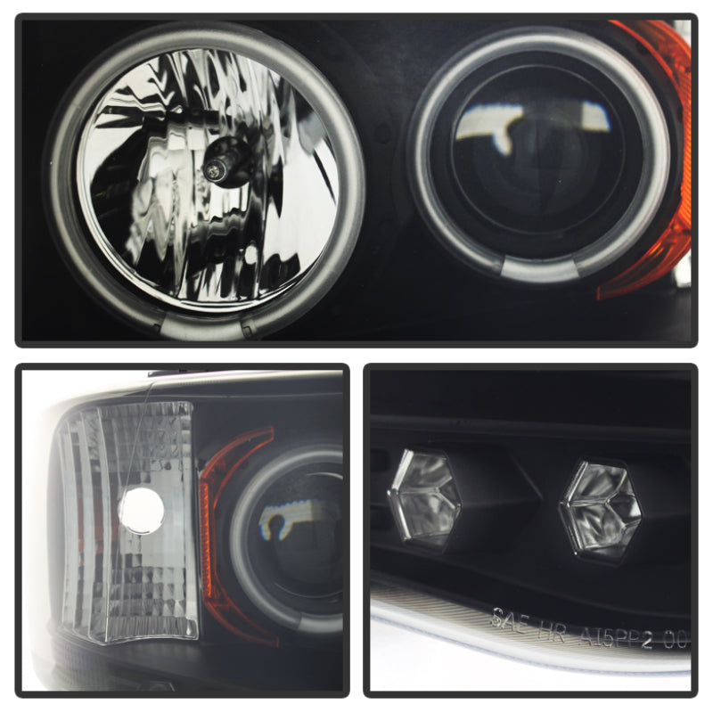 SPYDER 5078797 Spyder Dodge RAM 1500 02-05 03-05 Projector Headlights CCFL Halo LED Blk Smke PRO-YD-DR02-CCFL-BSM