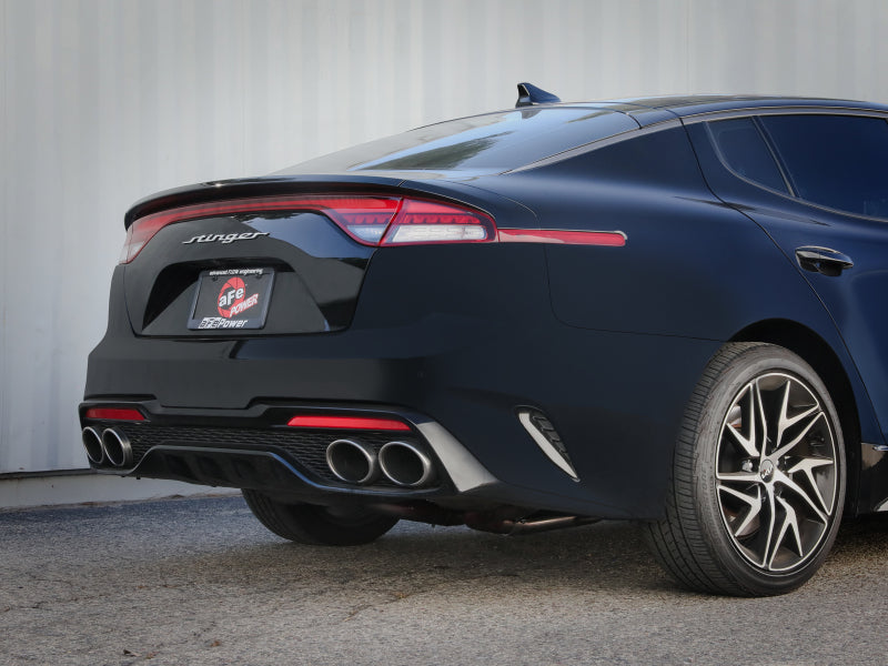 aFe 49-37024 22-23 Kia Stinger L4-2.5L Turbo Gemini XV 3in to Dual 2-1/2in Cat-Back Exhaust System w/ Cut-Out