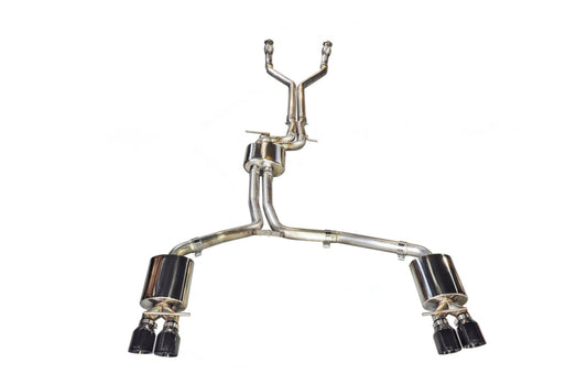 AWE Tuning 3015-43010 Audi C7 / C7.5 S6 4.0T Touring Edition Exhaust - Diamond Black Tips