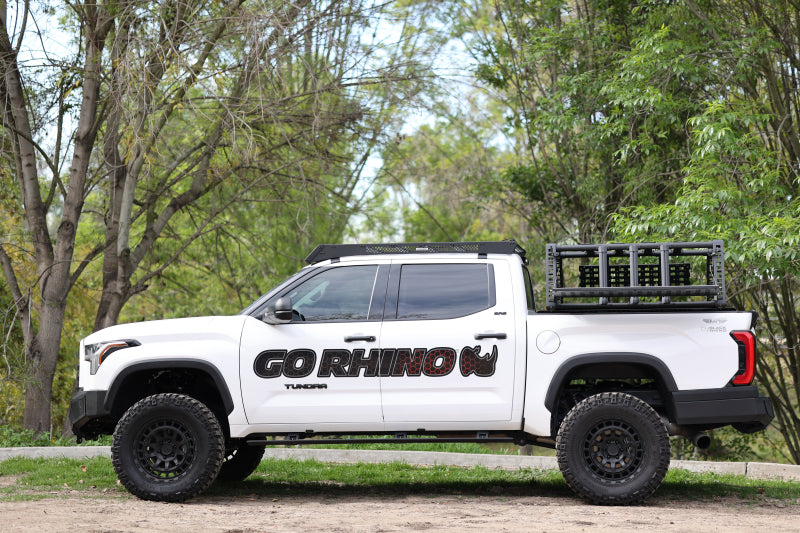 Go Rhino 20443587PC 22-23 Toyota Tundra CrewMax Cab 4dr E-BOARD E1 Electric Running Board Kit - Tex. Blk