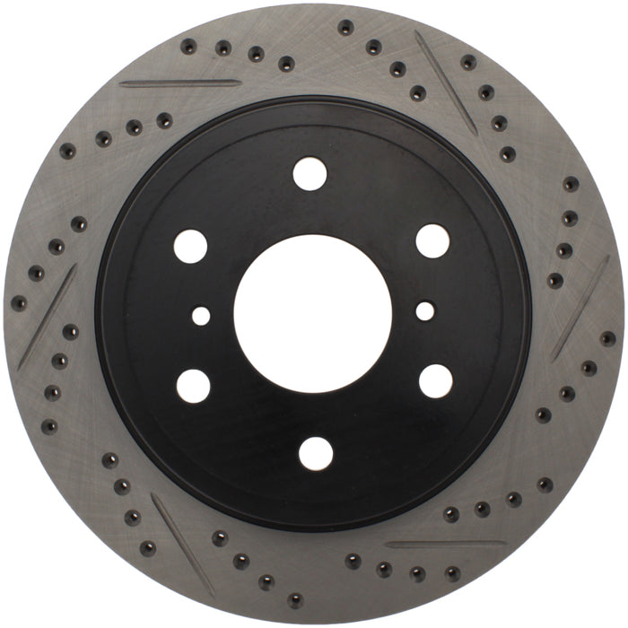 Stoptech 127.66065R StopTech 05-10 GMC Sierra (w/ Rear Drum) / 07-09 GMC Yukon Rear Right Slotted & Drilled Rotor