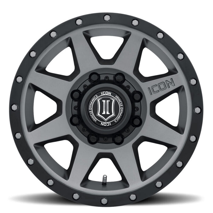 ICON 1817858150TT Rebound 17x8.5 8x170 6mm Offset 5in BS 125mm Bore Titanium Wheel