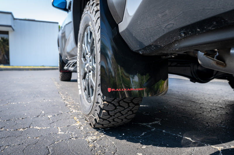 Rally Armor MF148-UR-BLK-MBK 2025+ Toyota 4Runner Black UR Mud Flap w/ Metallic Black Logo