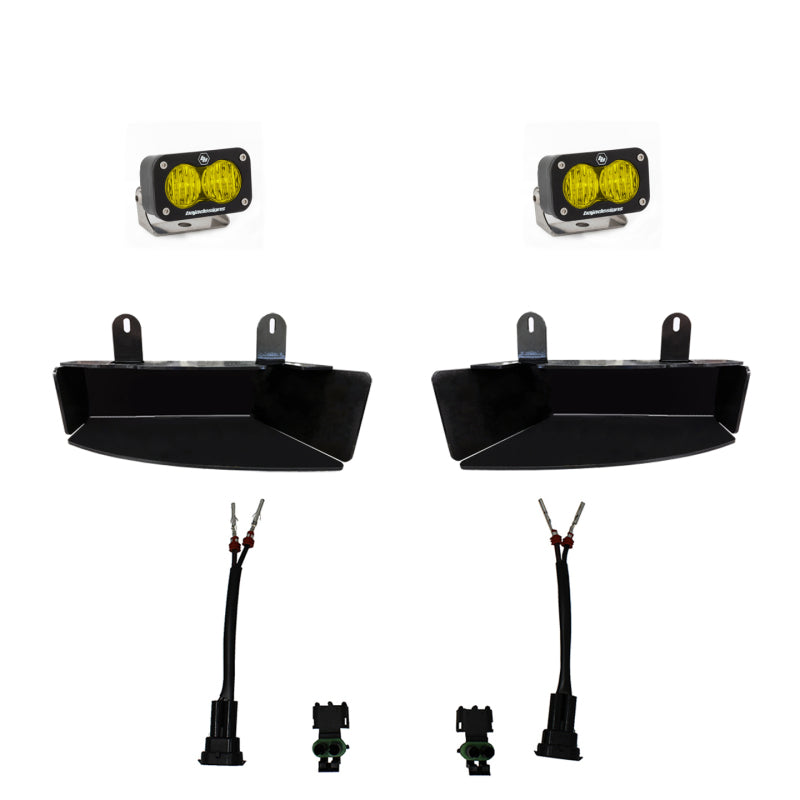 Baja Designs 448043 2019+ RAM 2500/3500 S2 Wide Cornering Fog kit - Amber