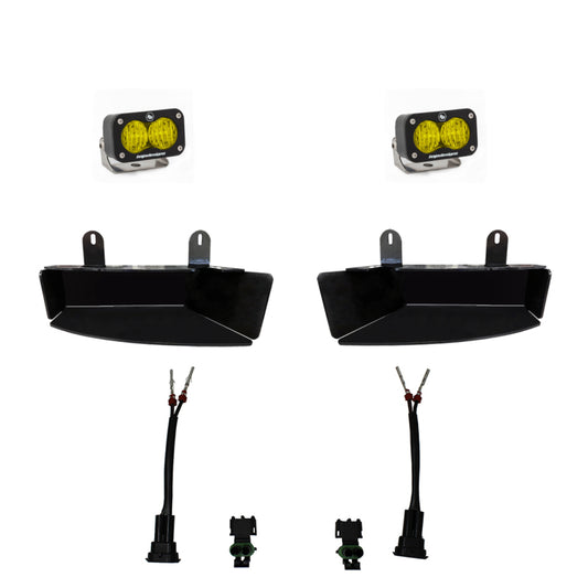 Baja Designs 448043 2019+ RAM 2500/3500 S2 Wide Cornering Fog kit - Amber