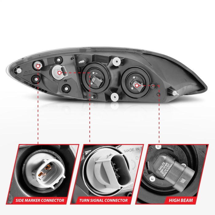 ANZO 131032 ANZ Crystal Headlights