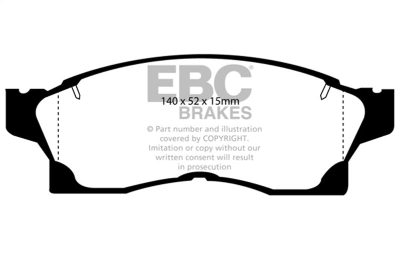EBC DP4936R 91-92 Toyota MR2 2.0 Turbo Yellowstuff Front Brake Pads