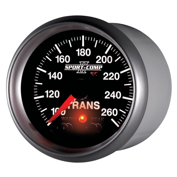 AutoMeter 3658 Autometer Elite 52.4mm 100-260F Transmission Temprature Peak & Warn w/ Electronic Control Gauge