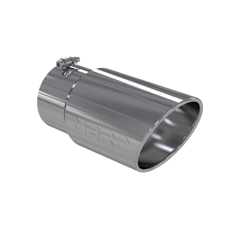 MBRP T5075 Universal Tip 6 O.D. Angled Rolled End 5 inlet 12 length