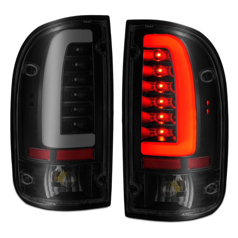 ANZO 311354 1995-2000 Toyota Tacoma LED Taillights Black Housing Smoke Lens (Pair)