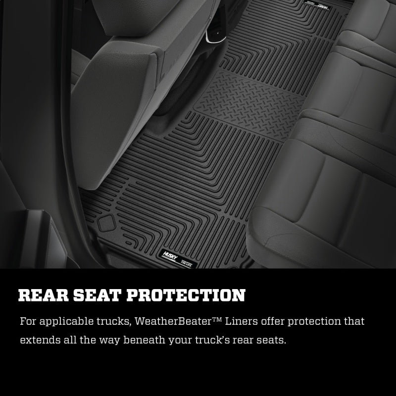 Husky Liners 94131 19-21 RAM 2500/3500 Mega Cab Weatherbeater Front and 2nd Seat Floor Liners - Black