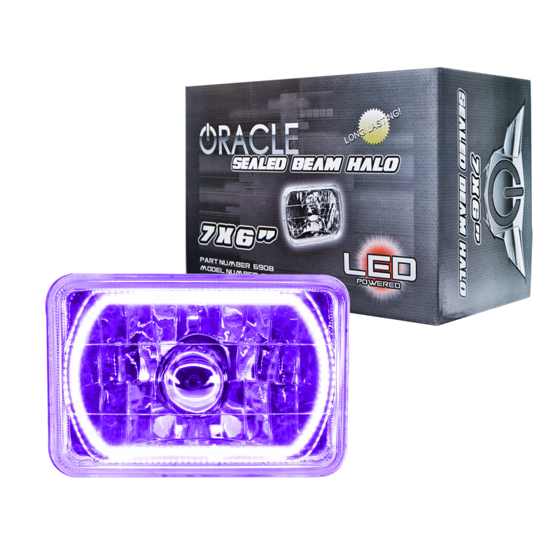 ORACLE Lighting 6908-007 Oracle Pre-Installed Lights 7x6 IN. Sealed Beam - UV/Purple Halo SEE WARRANTY