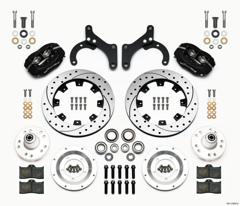 Wilwood 140-12459-D Forged Dynalite Front Kit 12.19in Drilled 59-64 Chevy Impala / 63-64 Corvette