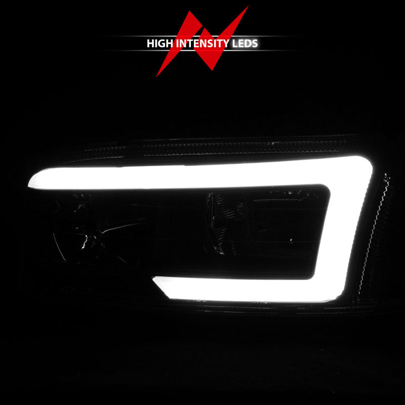 ANZO 111522 99-17 GMC Sierra/Denali Headlights Black Amber (w/C Light Bars)