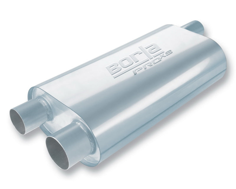Borla 40474 Universal Oval Transverse Single 3in Inlet/2.5in Outlet 19in x 10.25in x 5.5in Turbo Muffler