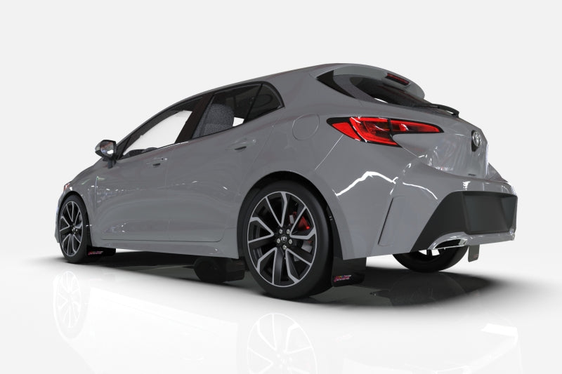 Rally Armor MF32-BCE22-BLK/PK 15-21 Subaru STI & WRX Sedan Black Mud Flap BCE Logo