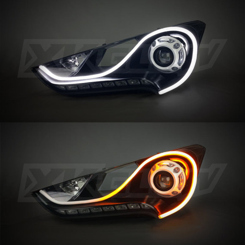XKGLOW XK043001-36 XK Glow 36inch - 2pc Sequential Switchback LED Strip Kit DRL Turnsignal for Headlights