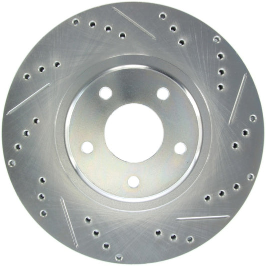 Stoptech 227.42080L StopTech Select Sport Select Sport Nissan Slotted and Drilled Left Front Rotor
