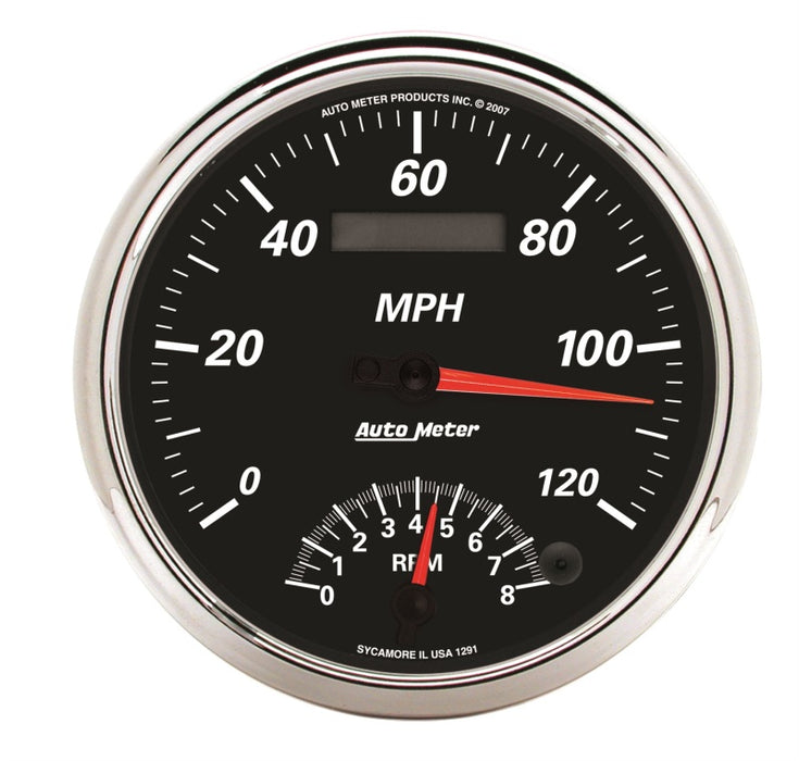 AutoMeter 1291 Autometer Designer Black II 5in 120 MPH & 8k RPM In-Dash Tach/Speedo