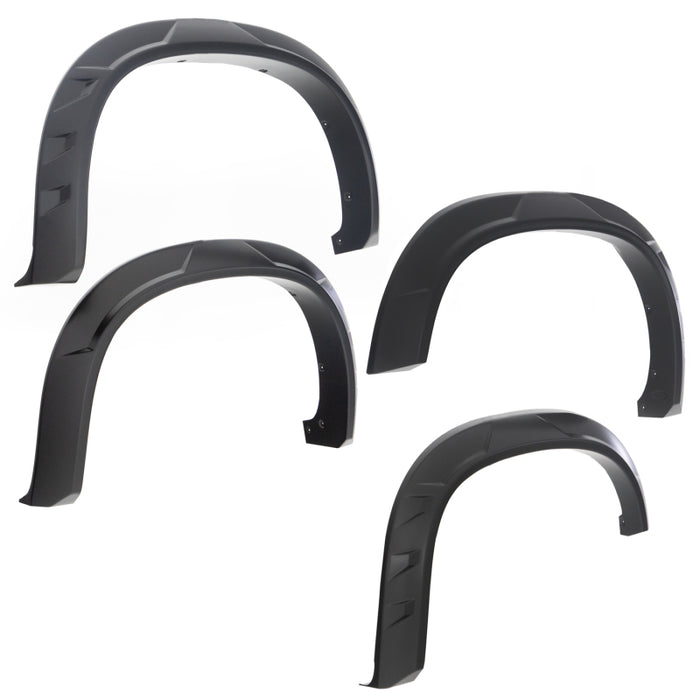 Bushwacker 40984-02 19-21 Chevrolet Silverado 1500 DRT Style Flares 4pc - Black