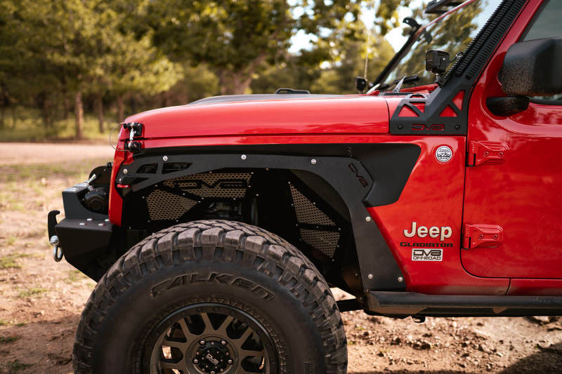DV8 Offroad INFEND-03FB 2018+ Jeep Wrangler JL Front Inner Fenders - Black