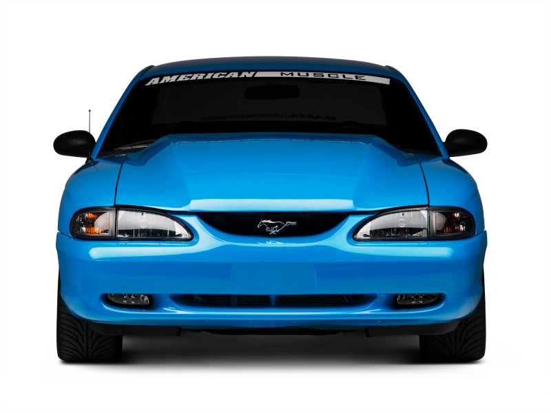 Raxiom 49050 94-98 Mustang Axial Series Cobra Style Headlights- Black Housing (Clear Lens)