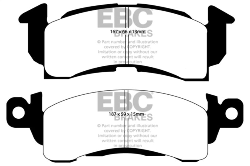 EBC DP41145R 73-74 Buick Apollo 4.1 Yellowstuff Front Brake Pads