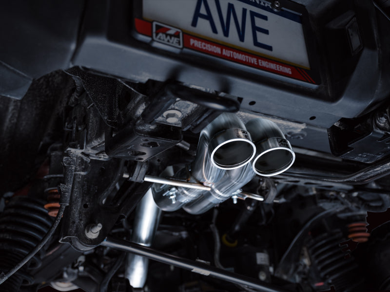 AWE Tuning 3025-31327 22-24 Ford Bronco Raptor 4WD Dual BashGuards Cat-Back SwitchPath Exhaust (No Tips)