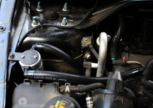J&L 3023P-C 10-18 Ford Taurus Sho EcoBoost V6 Passenger Side Oil Separator 3.0 - Clear Anodized