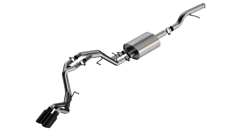 Borla 140854BC 21-22 Chevrolet Tahoe 5.3L V8 AT 2/4WD Touring Cat-Back Exhaust (Black Chrome)