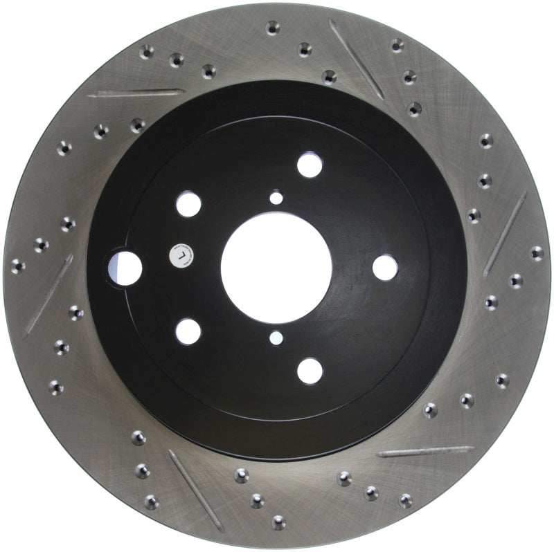 Stoptech 127.47030L StopTech 08+ Subaru STI (Will Not Fit 05-07) Slotted & Drilled Sport Brake Rotor
