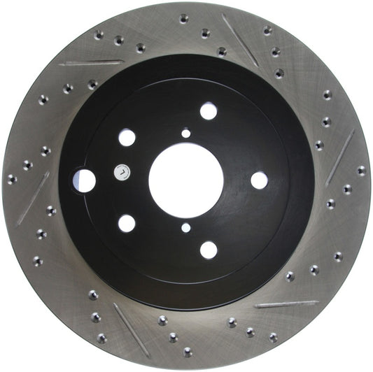 Stoptech 127.47030L StopTech 08+ Subaru STI (Will Not Fit 05-07) Slotted & Drilled Sport Brake Rotor