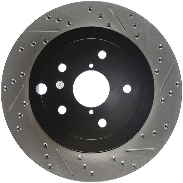 Stoptech 127.47030L StopTech 08+ Subaru STI (Will Not Fit 05-07) Slotted & Drilled Sport Brake Rotor