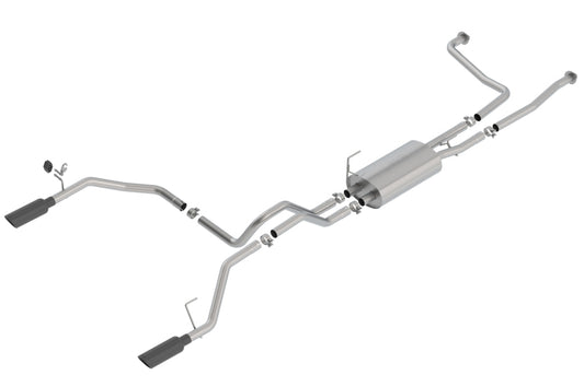 Borla 140796BC 16-19 Nissan Titan 5.6L V8 2WD/4WD S-Type Catback Exhaust - Black Chrome Tips