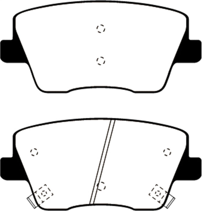 EBC DP42344R 2019+ Hyundai Veloster N (2nd Gen) 2.0L Turbo Yellowstuff Rear Brake Pads