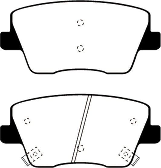 EBC DP52344NDX 2019+ Hyundai Veloster (2nd Gen) Bluestuff Rear Brake Pads
