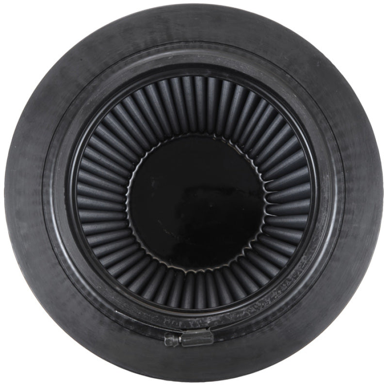 K&N Engineering RU-5177HBK K&N Universal Rubber Filter-Round Tapered 6in Flange ID x 9in Base OD x 6.625in Top OD x 7.5in H