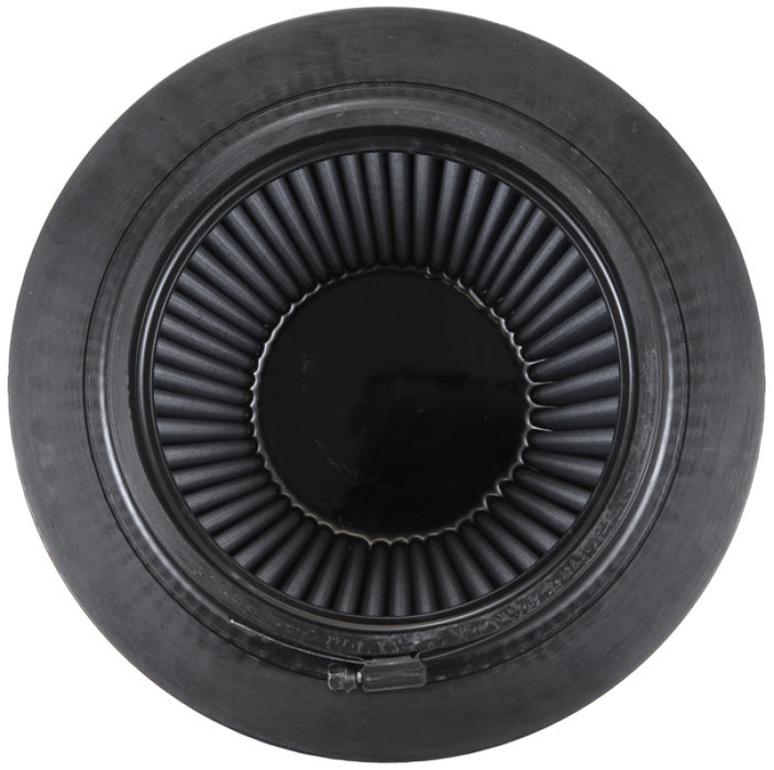 K&N Engineering RU-5177HBK K&N Universal Rubber Filter-Round Tapered 6in Flange ID x 9in Base OD x 6.625in Top OD x 7.5in H