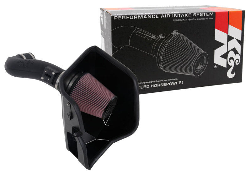 K&N Engineering 63-3110 K&N 2019+ Chevrolet 1500 5.3L / 6.2L V8 F/I AirCharger Performance Intake System