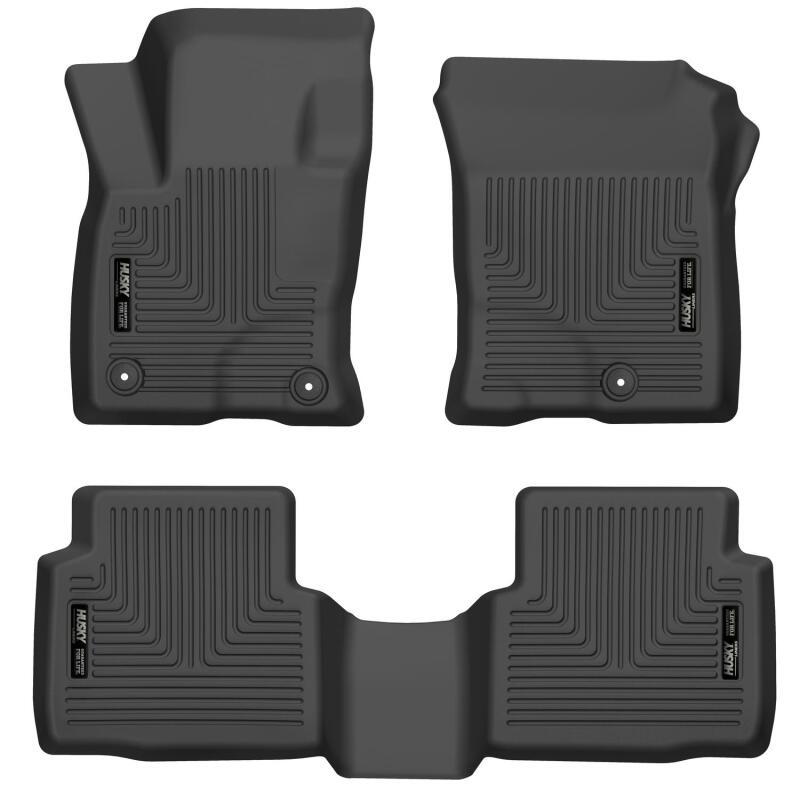 Husky Liners 95721 20-21 Ford Escape All Models Exc Hybrid Weatherbeater Front and 2nd Seat Liners - BLK