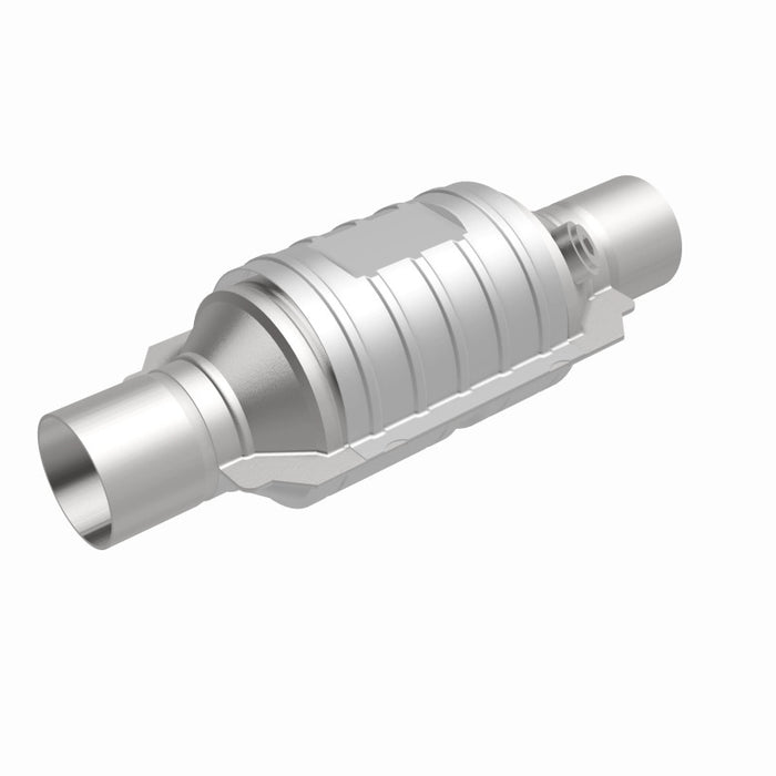Magnaflow 51234 MagnaFlow Conv Univ 2in In/Out Ctr/Ctr Round 9in Body L x 5.125in W x 13in Overall L Single O2 Port