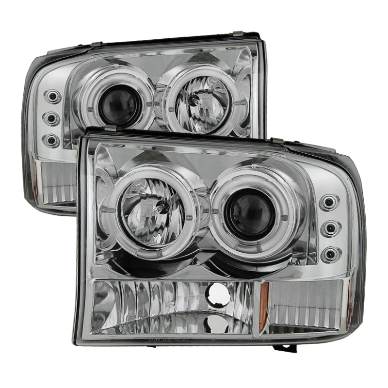 SPYDER 5010360 Spyder Ford F250 Super Duty 99-04 Projector Version 2 LED Halo LED Chrm PRO-YD-FF25099-1P-G2-C