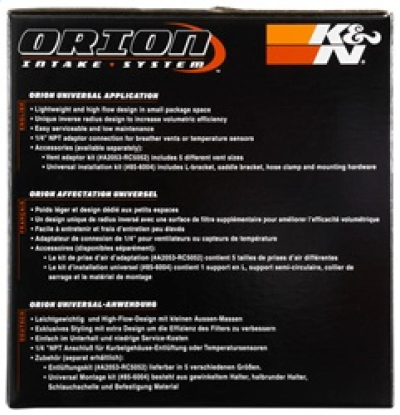 K&N Engineering 54-5000 K&N Orion Universal Air Cleaner Assembly